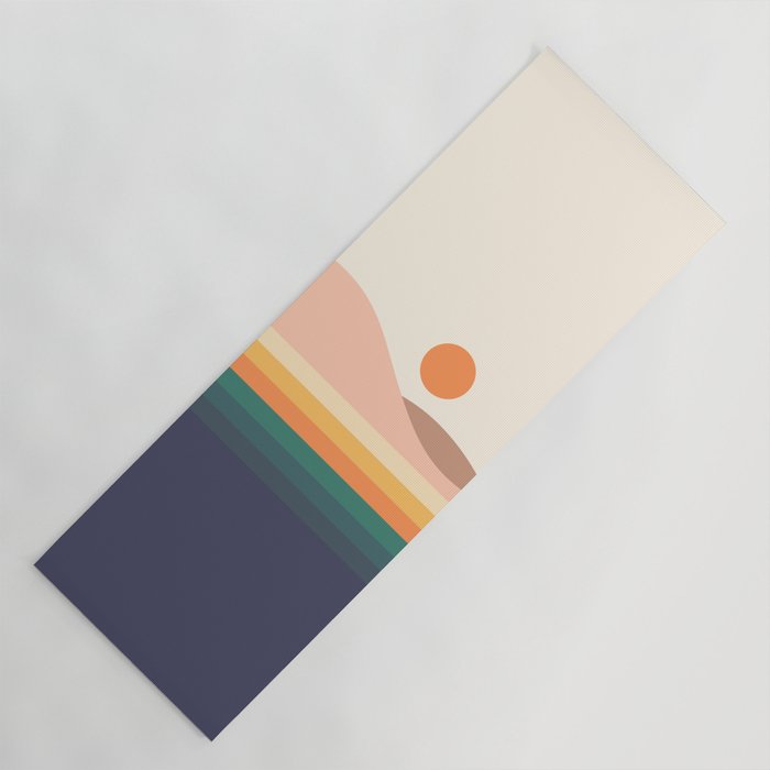 Retro Landscape 06B Yoga Mat Gallery Image 1