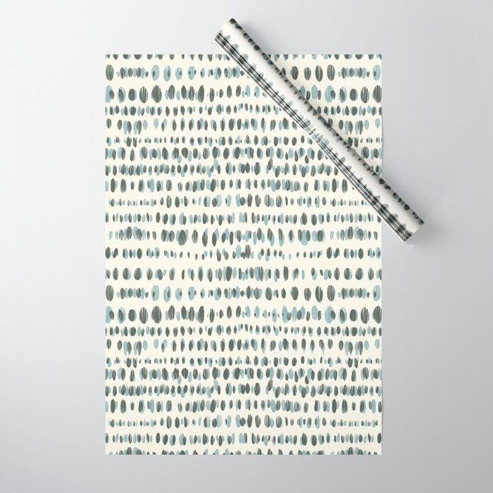 Wildlife Safari Dots blue Wrapping Paper Gallery Image 1