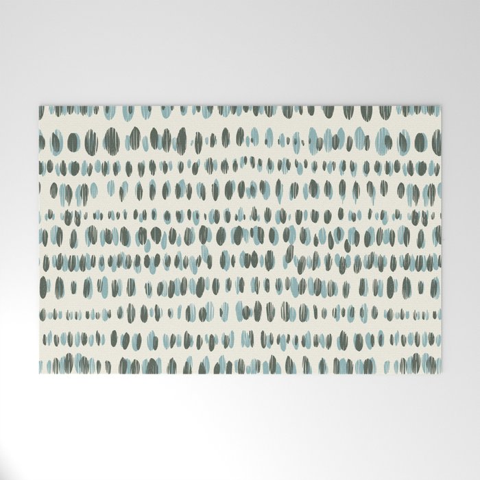Wildlife Safari Dots blue Welcome Mat Gallery Image 1