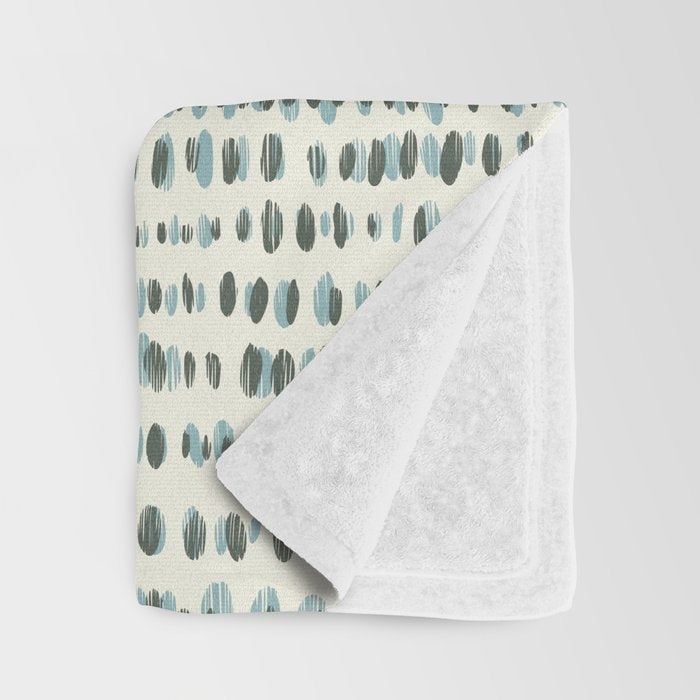 Wildlife Safari Dots blue Throw Blanket Gallery Image 3