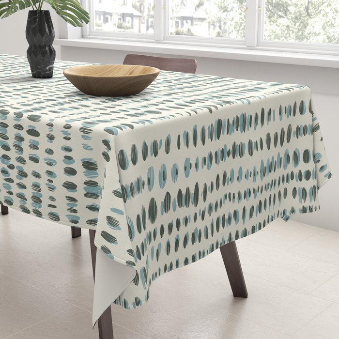 Wildlife Safari Dots blue Tablecloth Gallery Image 3