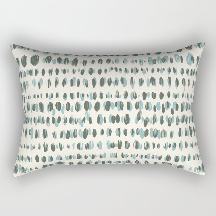Wildlife Safari Dots blue Rectangular Pillow Gallery Image 1