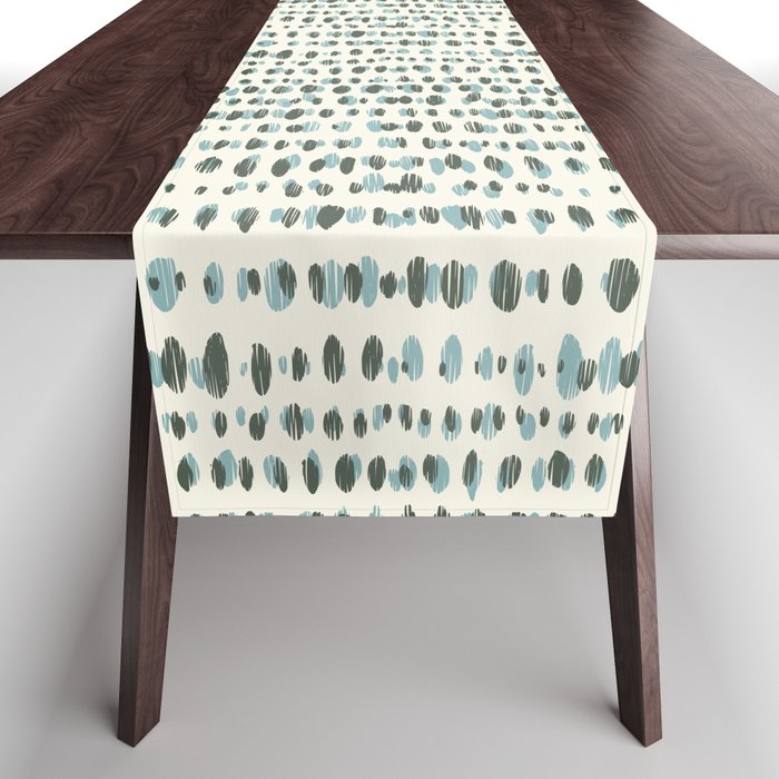 Wildlife Safari Dots blue Table Runner Gallery Image 1