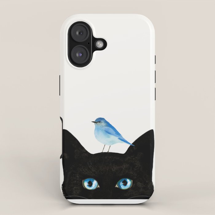 Cat and Bird iPhone Case Gallery Image 1