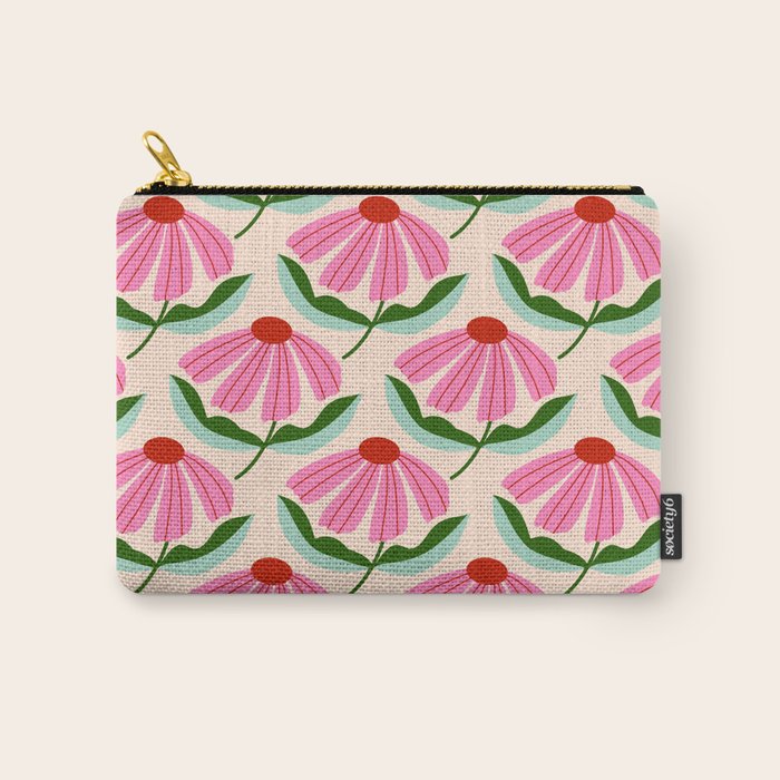 Pink and Red Daisy Carry All Pouch Gallery Image 1