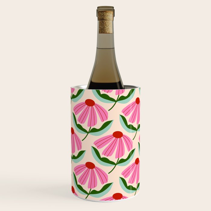 Pink and Red Daisy Wine Chiller Gallery Image 1