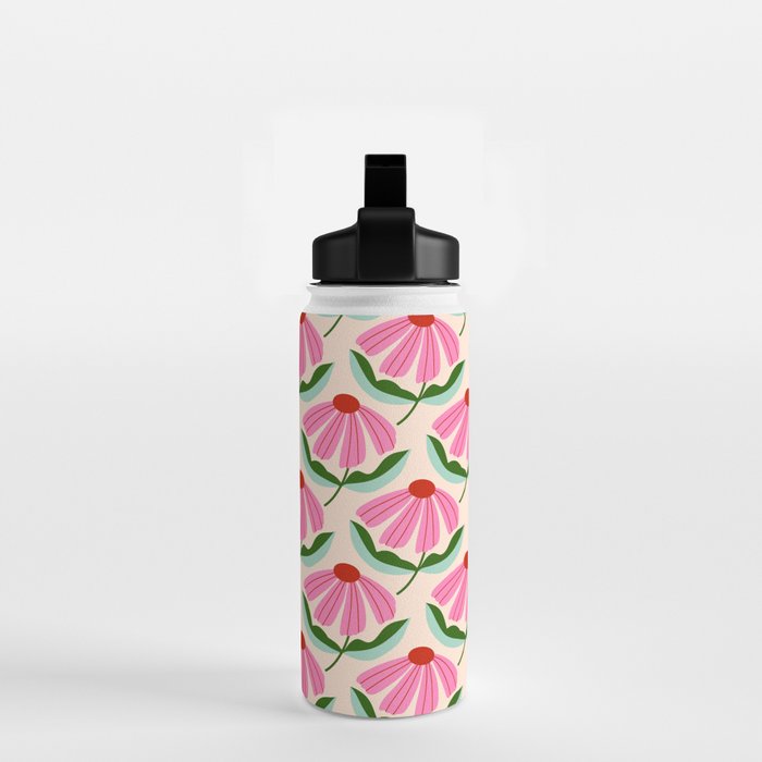 Pink and Red Daisy Water Bottle Gallery Image 2