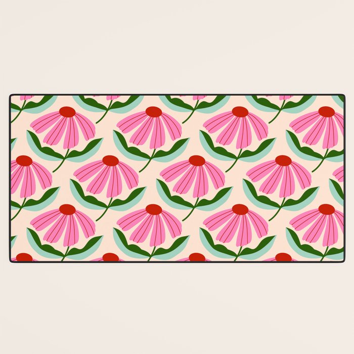 Pink and Red Daisy Desk Mat Gallery Image 3