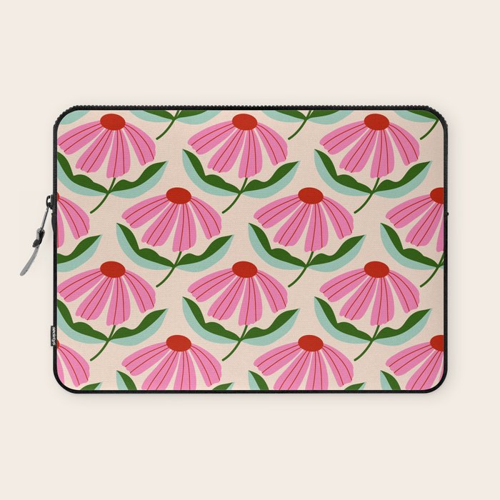 Pink and Red Daisy Laptop Sleeve Gallery Image 1