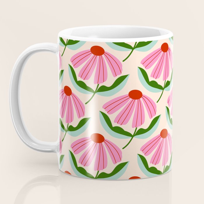 Pink and Red Daisy Coffee Mug Gallery Image 3