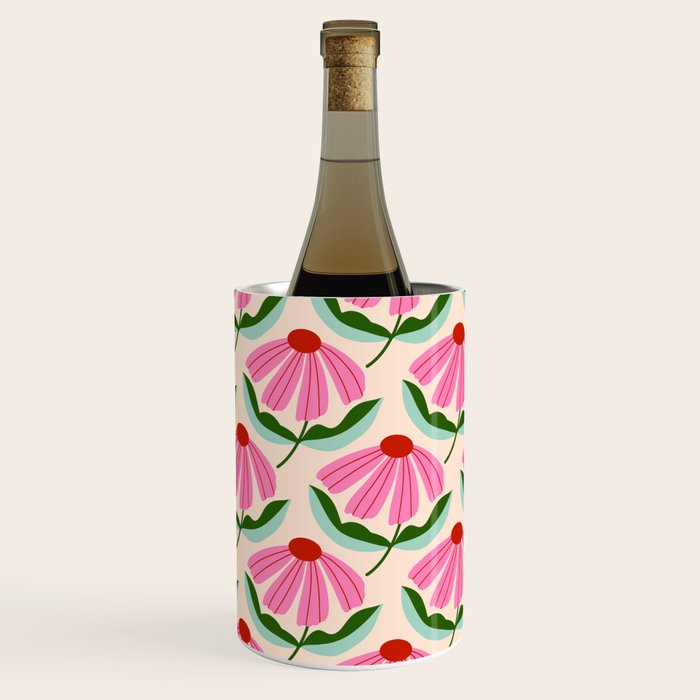 Pink and Red Daisy Wine Chiller Gallery Image 3