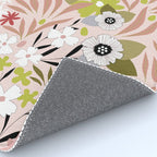 Maximalist Boho Floral Pattern 2. Olive & Blush Rug Gallery Image 4