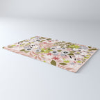 Maximalist Boho Floral Pattern 2. Olive & Blush Rug Gallery Image 3