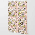 Maximalist Boho Floral Pattern 2. Olive & Blush Wallpaper Gallery Image 2