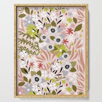 Maximalist Boho Floral Pattern 2. Olive & Blush Serving Tray Gallery Image 1