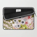 Maximalist Boho Floral Pattern 2. Olive & Blush Laptop Sleeve Gallery Image 2