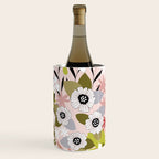 Maximalist Boho Floral Pattern 2. Olive & Blush Wine Chiller Gallery Image 1