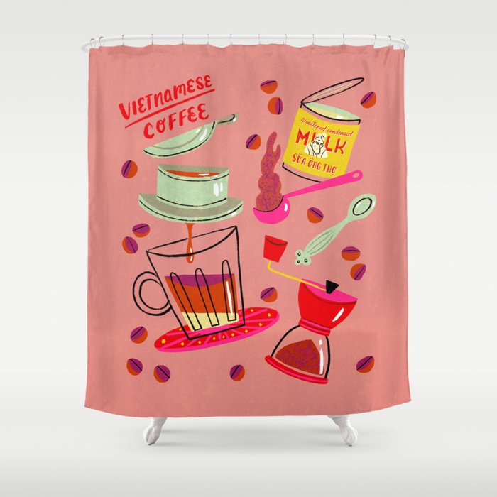 Vietnamese Coffee Shower Curtain Gallery Image 1