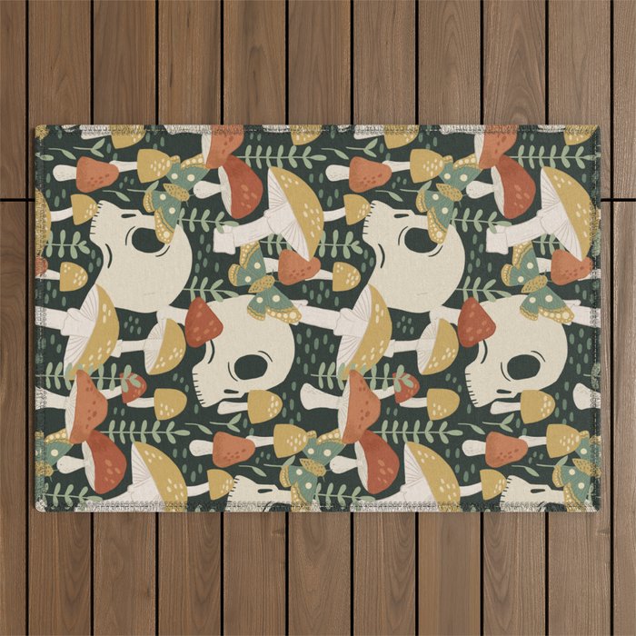 Death Mushrooms Outdoor Rug Gallery Image 1