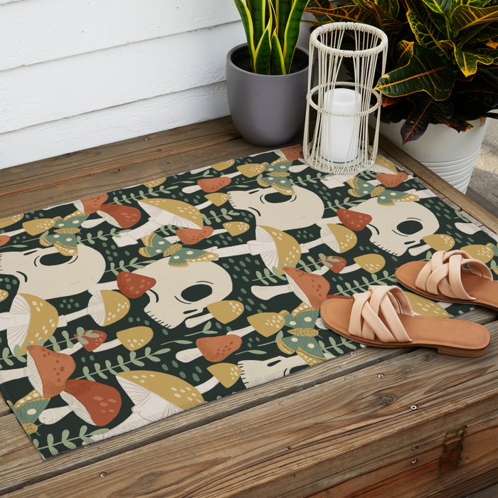 Death Mushrooms Outdoor Rug Gallery Image 2