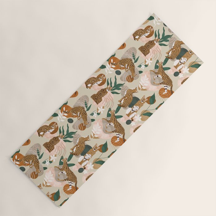 Serval cat abstract nature Yoga Mat Gallery Image 1