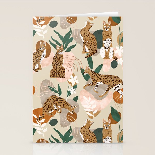 Serval cat abstract nature Stationery Card Gallery Image 1