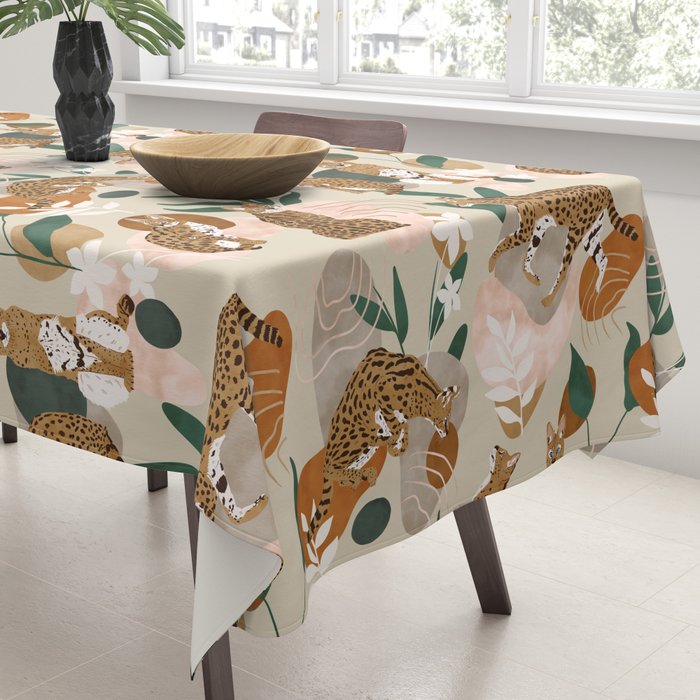 Serval cat abstract nature Tablecloth Gallery Image 3