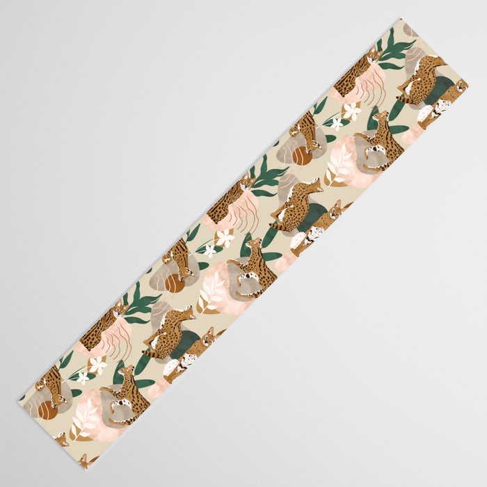 Serval cat abstract nature Table Runner Gallery Image 3