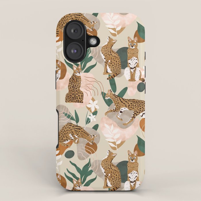 Serval cat abstract nature iPhone Case Gallery Image 1