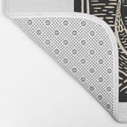 Quail Block Print - Black & Beige Bath Mat Gallery Image 2