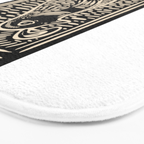 Quail Block Print - Black & Beige Bath Mat Gallery Image 3