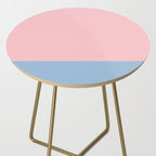 Minimalist Color Block Striped Solid in Pastel Pink and Baby Blue Side Table Gallery Image 2