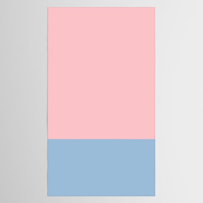 Minimalist Color Block Striped Solid in Pastel Pink and Baby Blue Tablecloth Gallery Image 2