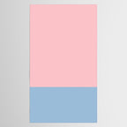 Minimalist Color Block Striped Solid in Pastel Pink and Baby Blue Tablecloth Gallery Image 2