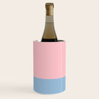 Minimalist Color Block Striped Solid in Pastel Pink and Baby Blue Wine Chiller Gallery Image 1
