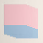 Minimalist Color Block Striped Solid in Pastel Pink and Baby Blue Wrapping Paper Gallery Image 3