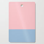 Minimalist Color Block Striped Solid in Pastel Pink and Baby Blue Cutting Board Gallery Image 1