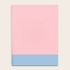 Minimalist Color Block Striped Solid in Pastel Pink and Baby Blue Notebook Gallery Image 4