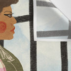 Girl with Golden Earing Wall Tapestry Gallery Image 3