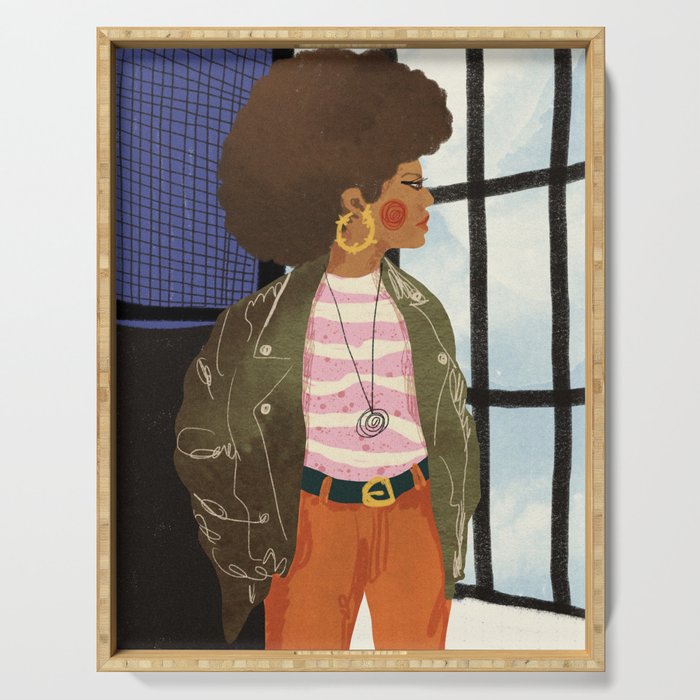 Girl with Golden Earing Serving Tray Gallery Image 1