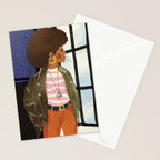 Girl with Golden Earing Stationery Card Gallery Image 2