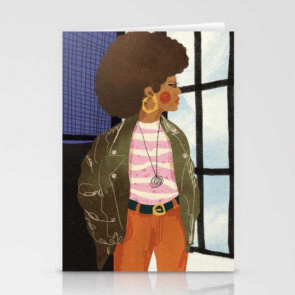 Girl with Golden Earing Stationery Card Gallery Image 1
