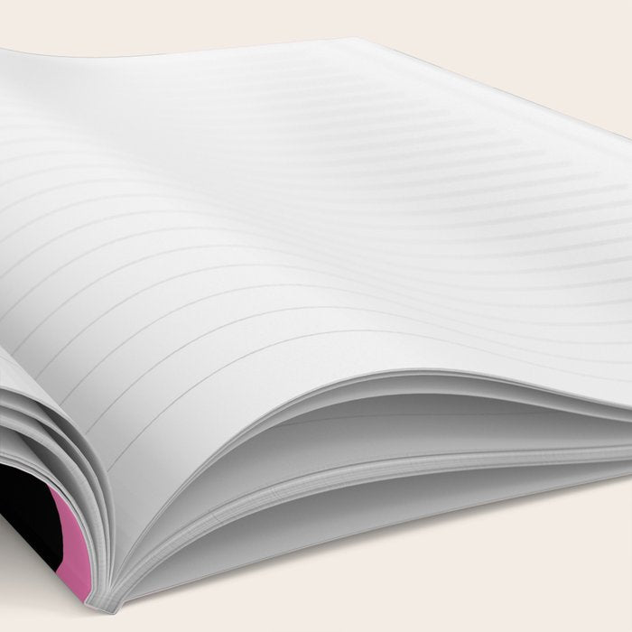 Checkered Checked Check Retro Pattern in Hot Pink and Black Notebook Gallery Image 2