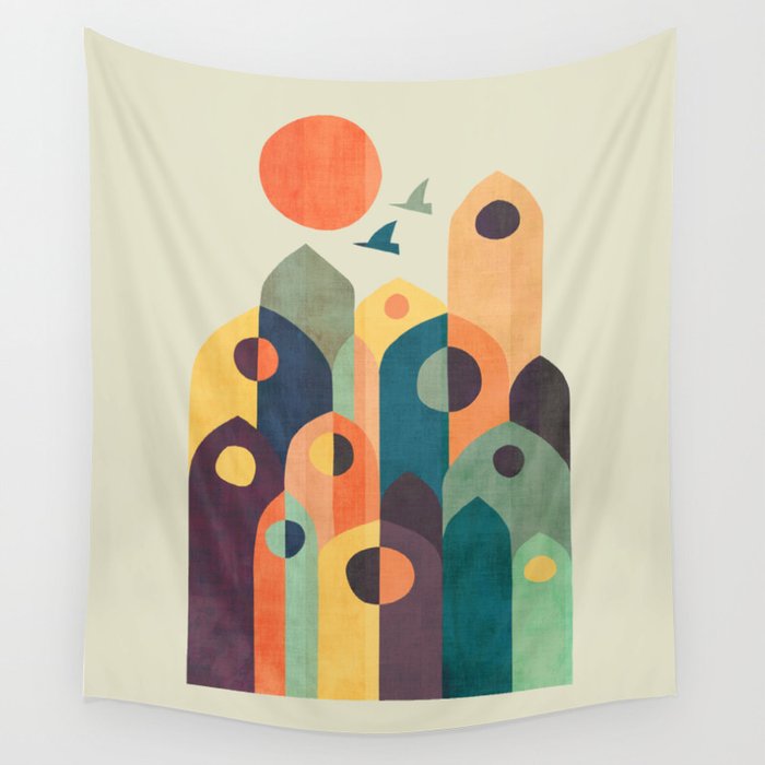 Ancient city Wall Tapestry Gallery Image 4