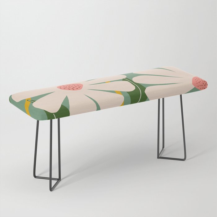Wild Daisies - green Bench Gallery Image 1
