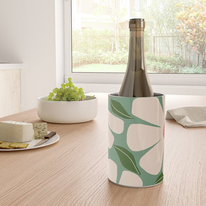 Wild Daisies - green Wine Chiller Gallery Image 4