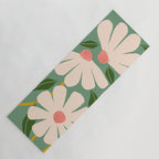 Wild Daisies - green Yoga Mat Gallery Image 1