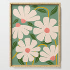 Wild Daisies - green Serving Tray Gallery Image 1