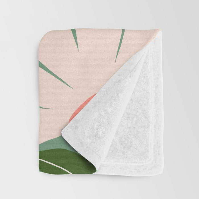 Wild Daisies - green Throw Blanket Gallery Image 3