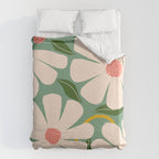Wild Daisies - green Duvet Cover Gallery Image 6